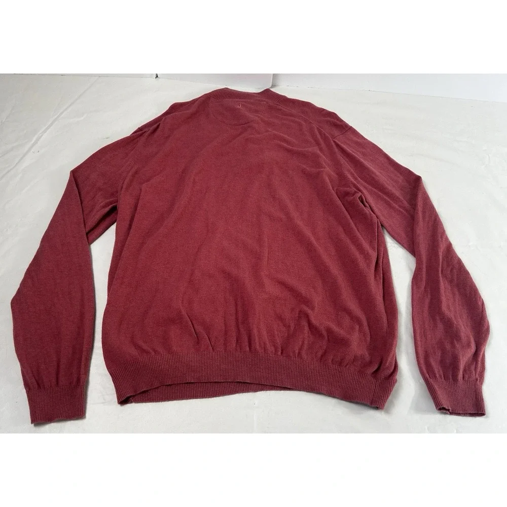 Johnnie-O Men's 1/4 Zip Pullover Silk Blend Sweater Men's Salmon XL